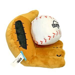 Bark Box “ Growlings Baseball Glove “ Dog Toy 2 Pc. Baseball Glove & Ball